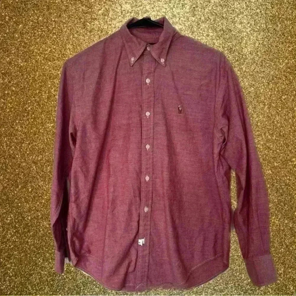 Boys Polo Ralph Lauren Pink Polo Logo Size 4 Long Sleeve
